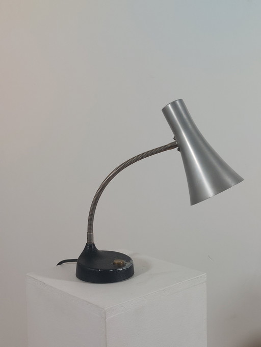 Vintage Mid Century Hillebrand Table Lamp Desk Lamp Gooseneck Crinkle Lacquer 1960s