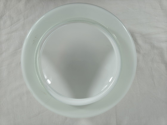 Image 1 of Vintage ceiling lamp – half sphere frosted glass – Ø25×11 cm