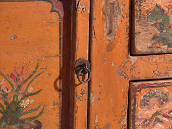 Credenza bassa laccata antica in legno di olmo – Cina, circa 1900 – Credenze con vetrina, Iron, Brass (photo 12 of 40)