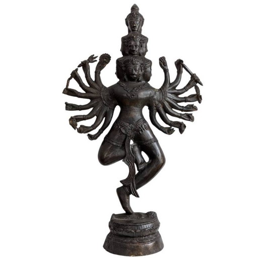 Grote Bronzen Shiva Nataraja – Thailand / Khmer-stijl – 129 – beeldhouwkunst