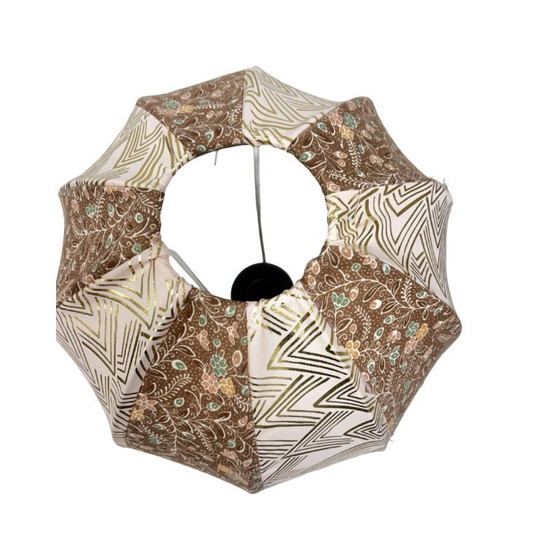 Image 1 of Lampe de table italienne vintage en albâtre/onyx, abat-jour cousu à la main, années 1960.