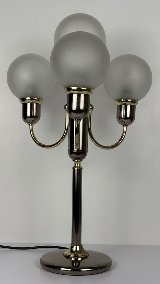 Image 1 of Lampe boule vintage originale en laiton, modèle Lengefeld