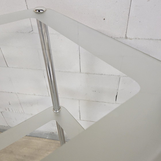 Image 1 of Set di scaffali/armadietti da bagno in vetro retrò (anni '80/'90) a 3 livelli