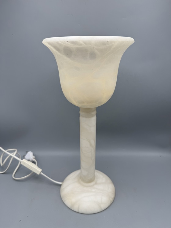 Image 1 of Elegante lampada da tavolo in alabastro di A. Santa Rita