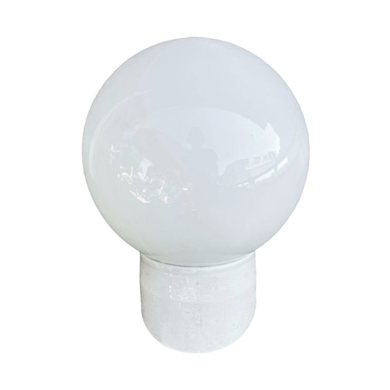 Image 1 of Industriële wandlamp, wit, glas, FOTON, Polen, jaren 1960.