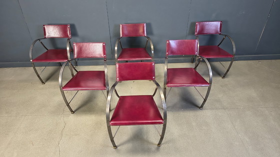 Image 1 of Chaises de salle à manger vintage de Segis, Italie, années 1980
