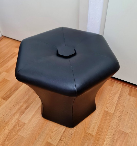 Vintage Space Age 'Mushroom' Poef Kruk Clemens Claessen Jaren 70 – Terwolde, Krukjes, Skai (photo 8 of 8)