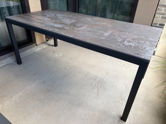 Garden table with 4 Borek chairs – Garden sets, Textile, Metal (photo 4 of 5)