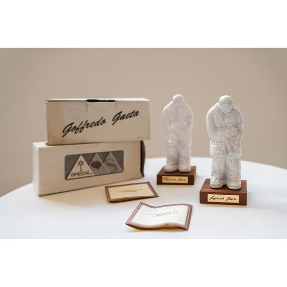 Image 1 of Pair of vintage Faenza-Goffredo Gaeta ceramic figurines, 1970