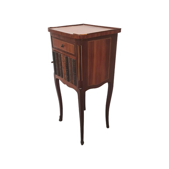 Image 1 of Ancienne table de nuit française de style Louis XVI, vers 1900