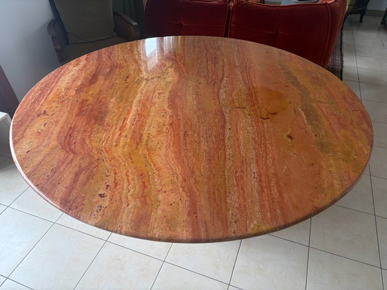 Tavolo « Tobio » di Afra & Tobia Scarpa per B&B Italia 1974 – Tavoli da pranzo, Pelle, Marmo (photo 5 of 12)