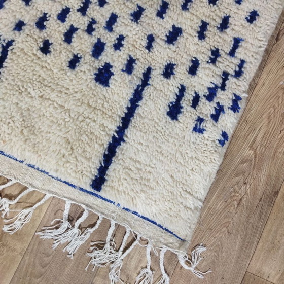Image 1 of Abstract Blue Moroccan Berber Rug – Abstract Blue Moroccan Berber Carpet | 287 × 195 cm