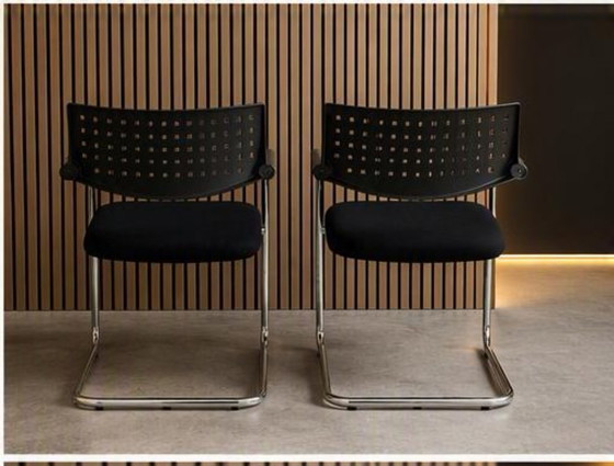 Set of 2 Original Vitra Visavis Chairs – Antonio Citterio – Dining chairs, Plastic, Metal (photo 3 of 5)