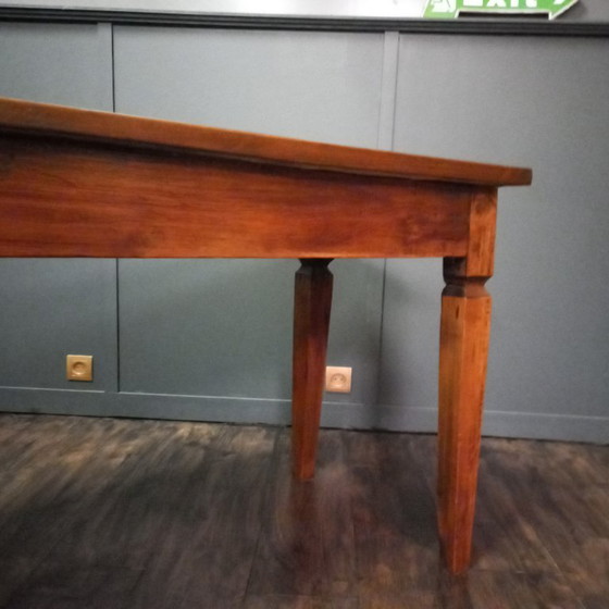 Dining table, Side table Antique French farmhouse table made of fruitwood (photo 15 of 16)