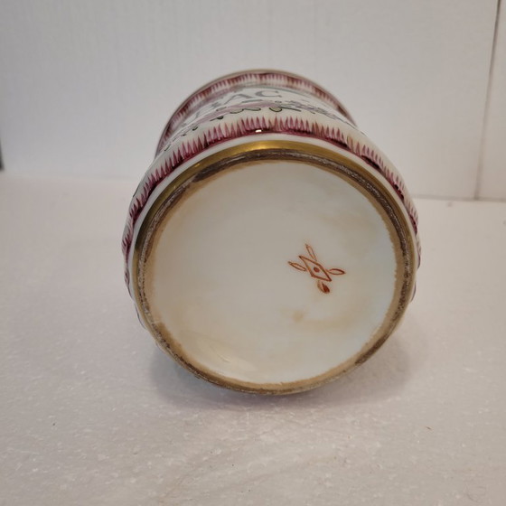 Image 1 of Bote para tabaco, porcelana pintada a mano, f. s. XIX - Francia