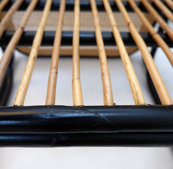 Image 1 of Design-Sesselpaar aus Bugholz und Korbgeflecht, Stil Jan Bocan