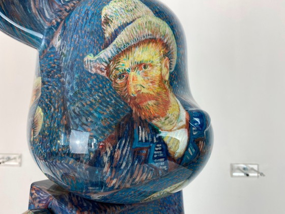 Image 1 of Bearbrick Van Gogh Museum Self-portrait with gray Felt Hat 1000% MEDICOM toys