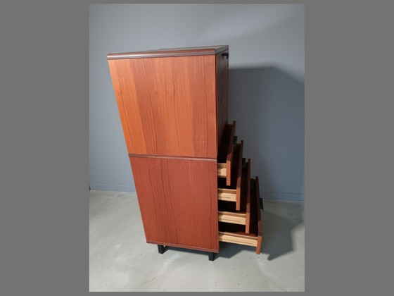 Cees Braakman for Pastoe Teak Secretaire, 1950s, Storage cabinet, Wood, Brown (photo 5 of 6)