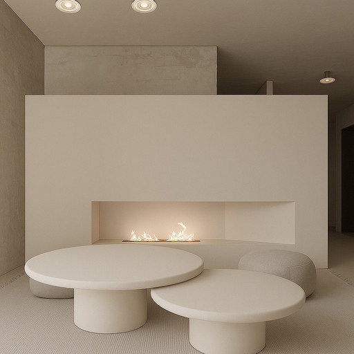 Concrete Cire / mortex / microcement coffee tables 2x Round