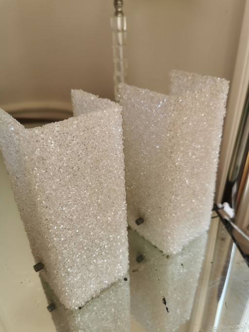 Par de apliques de pared de plexiglás de los años 60