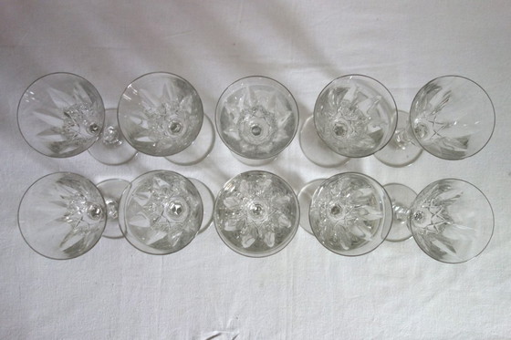 Image 1 of 10 Baccarat Tourville pattern glasses