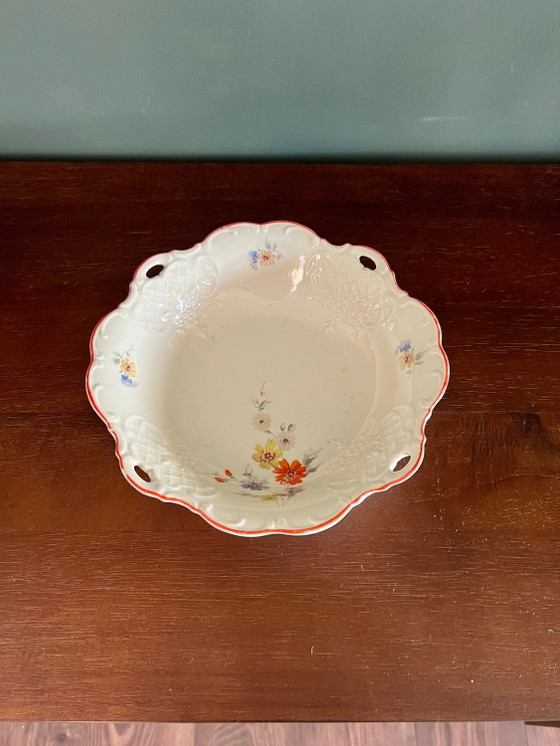 Vintage Hand-Painted Winterling Ivory Porcelain Serving Bowl, 1940s, Excellent Condition (photo 2 of 5)