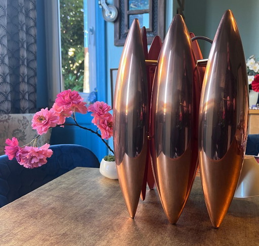 Lampada a sospensione in rame KASTOR, Fog & Mørup, design Jo Hammerborg, anni '60, metà del secolo