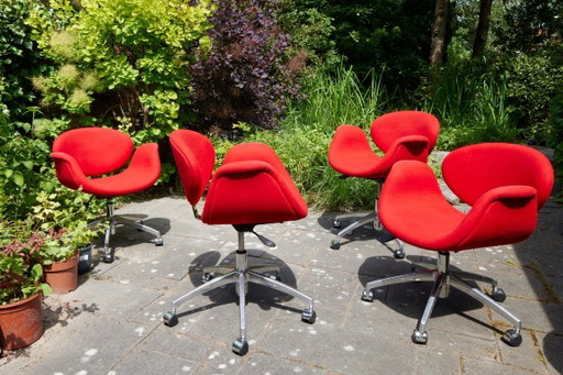 4x Little Tulip Artifort – bureau/vergader draaistoelen