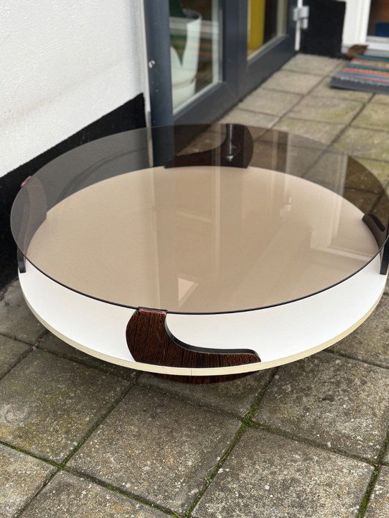 Image 1 of Mesa de cristal ahumado de la era espacial