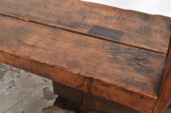 Image 1 of Antieke eiken transportkar eind 19de eeuw