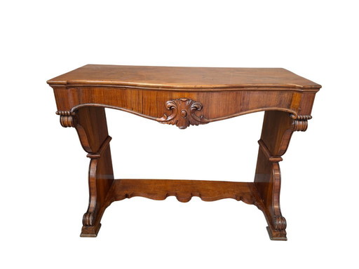 Edler antiker Konsolentisch aus Nussbaumholz – Karl-X.-Zeit (um 1825)