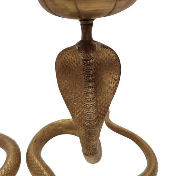 Image 1 of Candelieri cobra in ottone massiccio