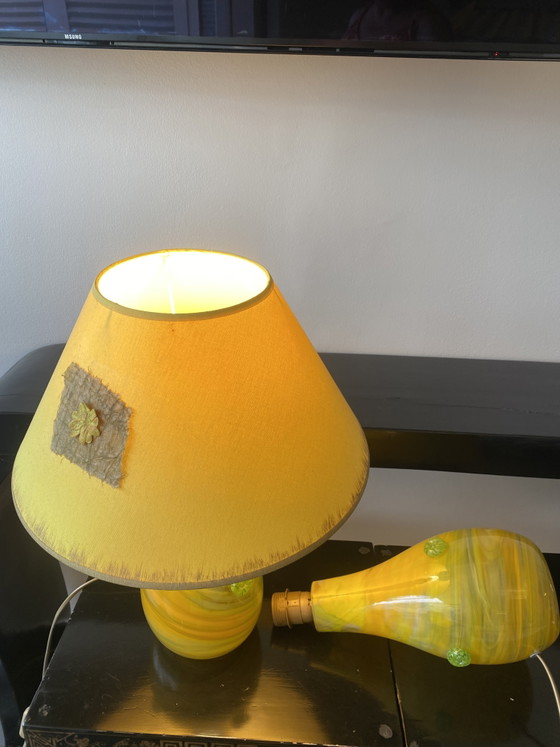 Image 1 of Pair of Murano Vintage 90s/2000s blown glass lamps