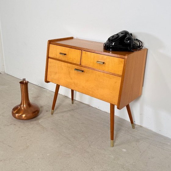 Meuble Téléphone / Meuble d'entrée Mid-Century Modern – Commodes, Bois (photo 5 of 8)