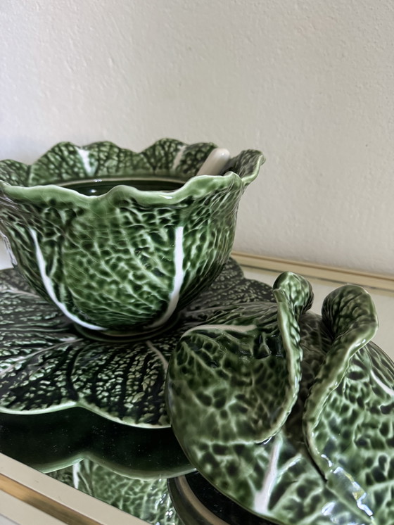 Image 1 of Caldas vintage ceramic green cabbage soup tureen