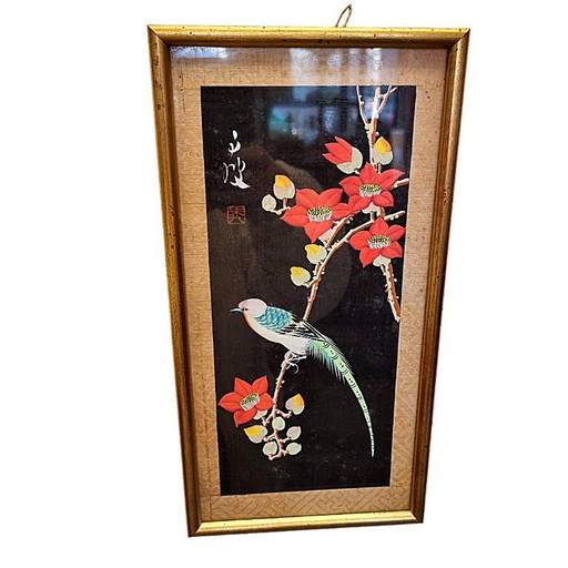Vintage Chinese painting on silk