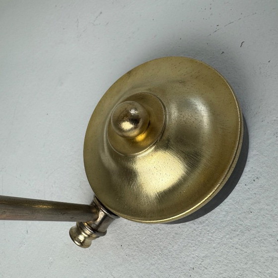 Image 1 of VINTAGE BRASS & OPALINE WALL LIGHT