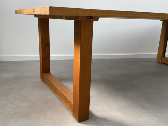 Image 1 of Architectural Brutalist Dining Table – Solid Oak – 250 cm