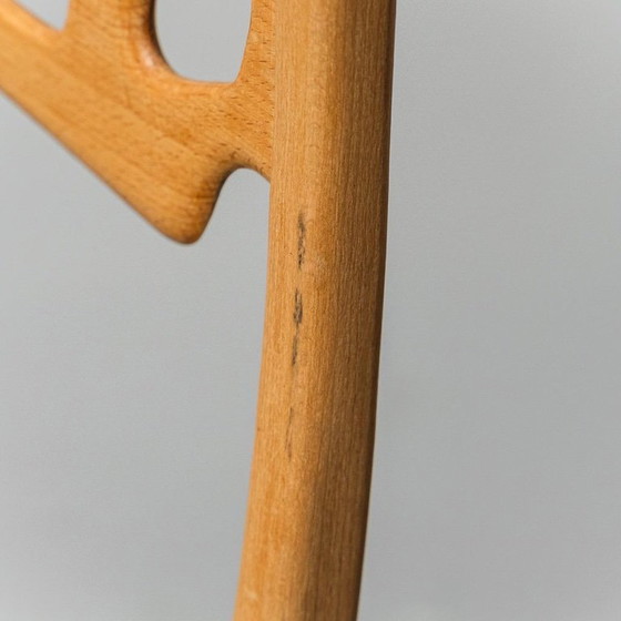 Image 1 of SET DI 6 SEDIE MODERNE VINTAGE ANNI '60 IN PELLE E LEGNO