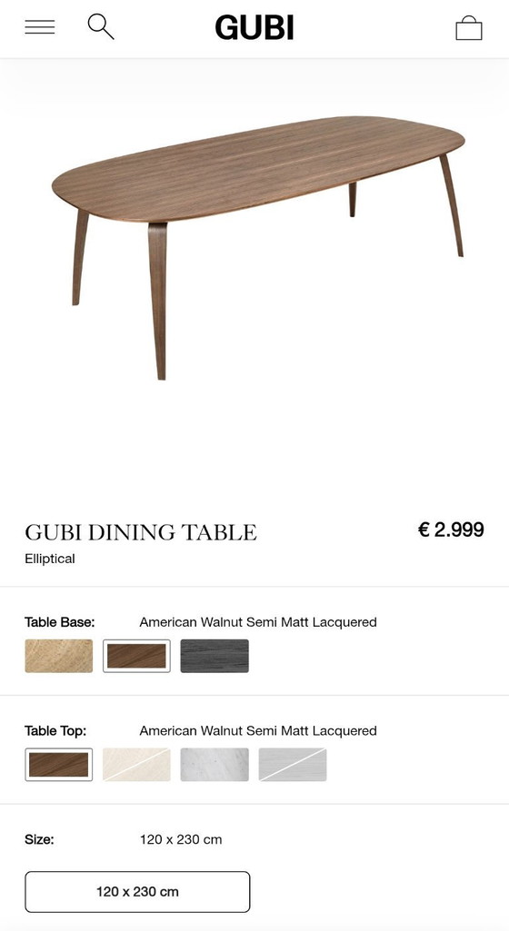 Image 1 of Table - GUBI Ellipse