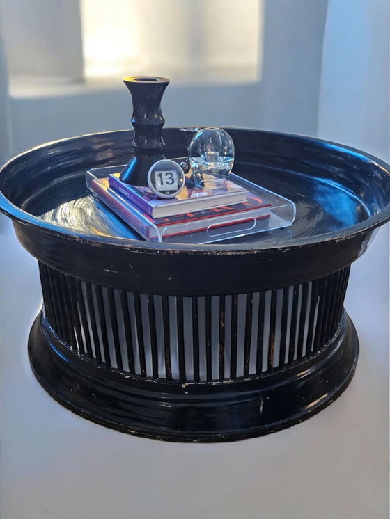 Image 1 of Tavolino da caffè rotondo di design, tavolino da divano, Gunther Lambert, nero