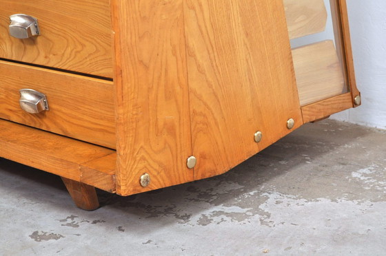 Image 1 of Vetrina/bancone da negozio in rovere stile Art Déco, anni '30