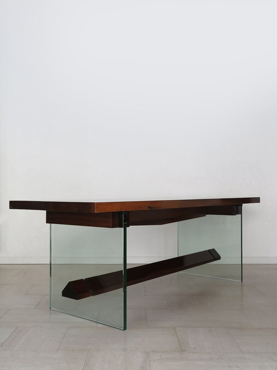 Large Console by Fontana Arte, Italy, 1960s – Wood, Glass (photo 21 of 21)