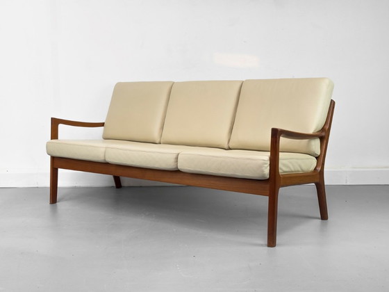 Canapé Senator 3 places en cuir et teck, par Ole Wanscher pour Cado, 1977 – Canapés 3 places, Leather (photo 8 of 26)