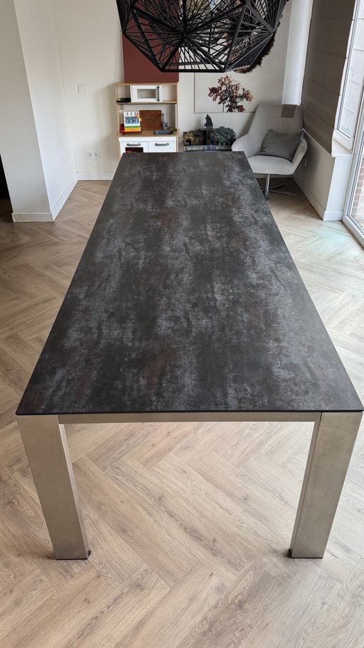 Tischplatte 300x100 Edelstahl/Keramik