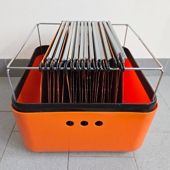 Image 1 of Cubo portadocumenti Jean Garçon vintage degli anni '70 per formato anni '70 Space Age Orange