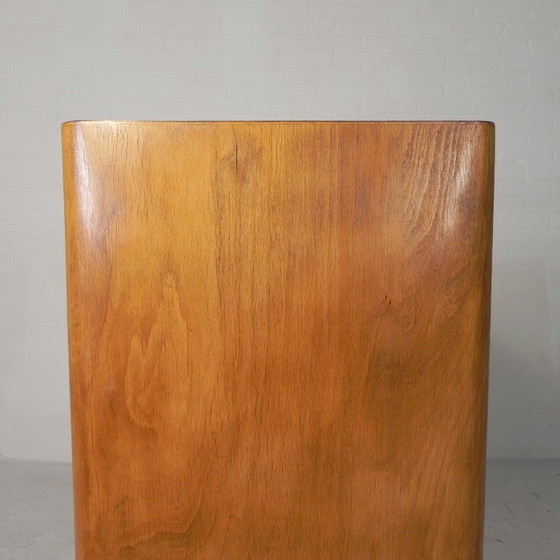 Image 1 of Armario antiguo con persiana enrollable de madera de abedul, Ekawerk Horn Lippe, Alemania, década de 1950.