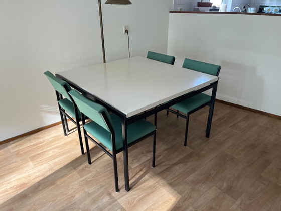 Tavolo e sedie da pranzo Pastoe serie giapponese – Set da pranzo, Legno, Metallo (photo 6 of 6)