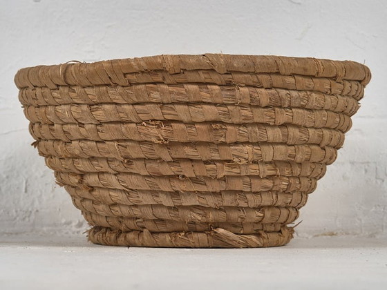 Antieke rieten mand (ca. 1930) #3, Decoratieve objecten, Bruin, Rustic (foto 12 van 14)