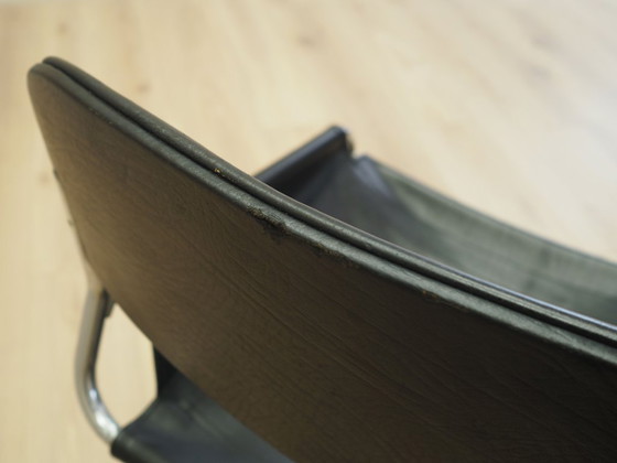 Image 1 of Leather chair, Italian design, 1970s, production: Italy